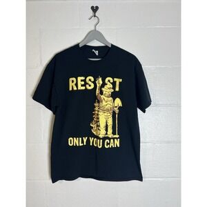 Smokey The Bear Resist National Parks Tee T-Shirt Size Adult  large Black‎